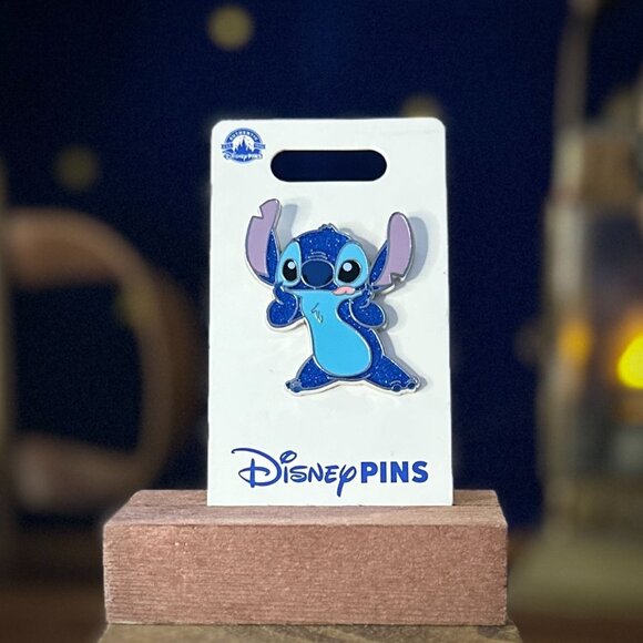 Disney Jewelry - 2024 Disney Parks Lilo & Stitch Funny Face Glitter Pin